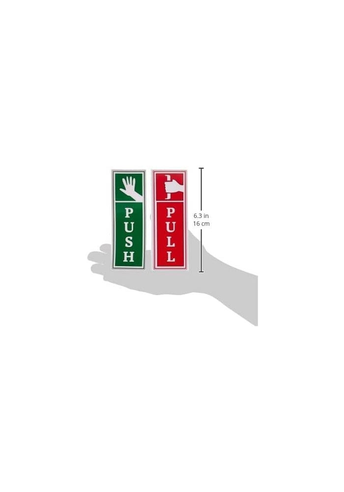 BPA ملصق أبواب لامع ومغلف BPA® للدفع والسحب، 6 بوصة - Image 3