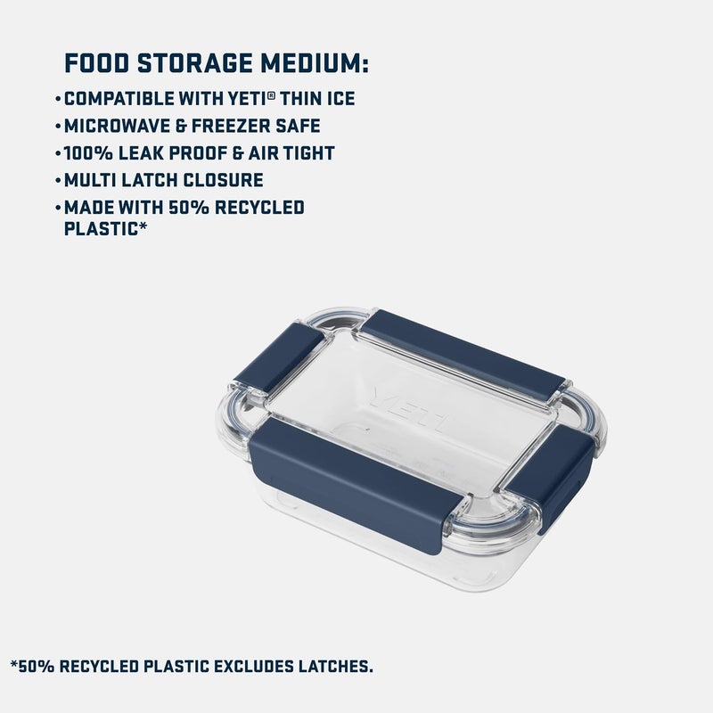 YETI Plastic Food Storage Container, BPA Free, Locking & Airtight Lid, Microwave, Freezer, and Dishwasher Safe, Leak-Proof, Cooler and Thin Ice Compatible - Image 4