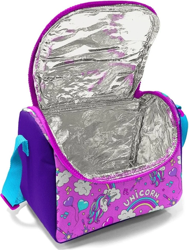 كورال هاي Kids Purple Light Pink Unicorn Patterned 3-Piece School Bag Set SET0123404