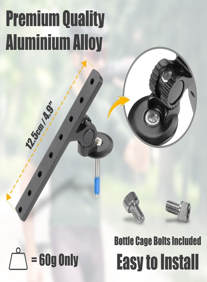 CyclingDeal Bike Bicycle Stem Mount Water Bottle Cage Adapter - Fully Adjustable for Bicycle Stem Top Cap - Premium Aluminum Alloy - for 1 Bottle Cage - Image 5