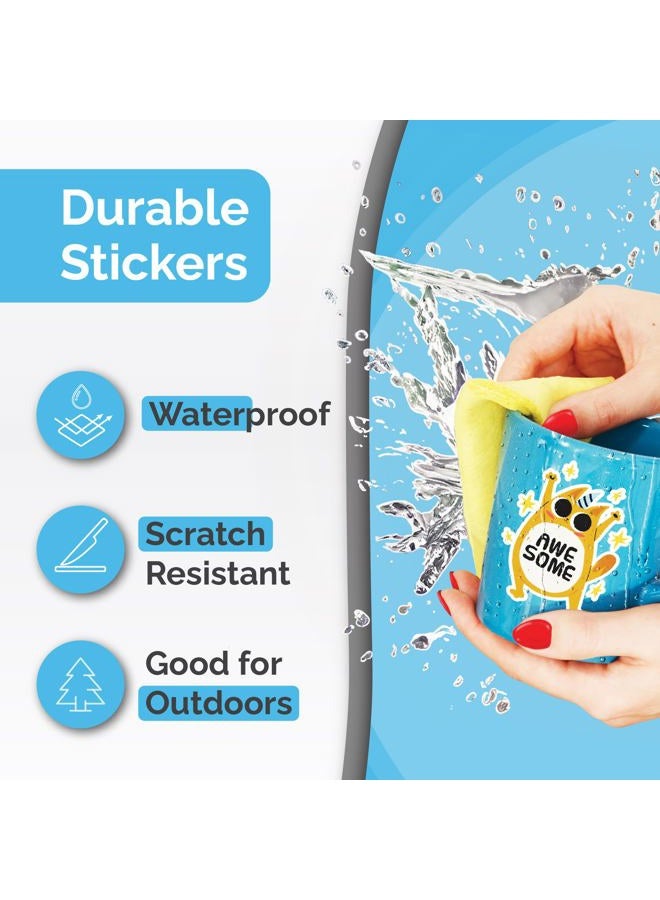 AgoDeo Premium Printable Vinyl Sticker Paper for Inkjet & Laser Printer - 56 Sheets - Glossy White - Self-Adhesive Waterproof Sheets - Dries Quickly & Vivid Colors - Holds Ink Well - Tear Resistant - Image 3