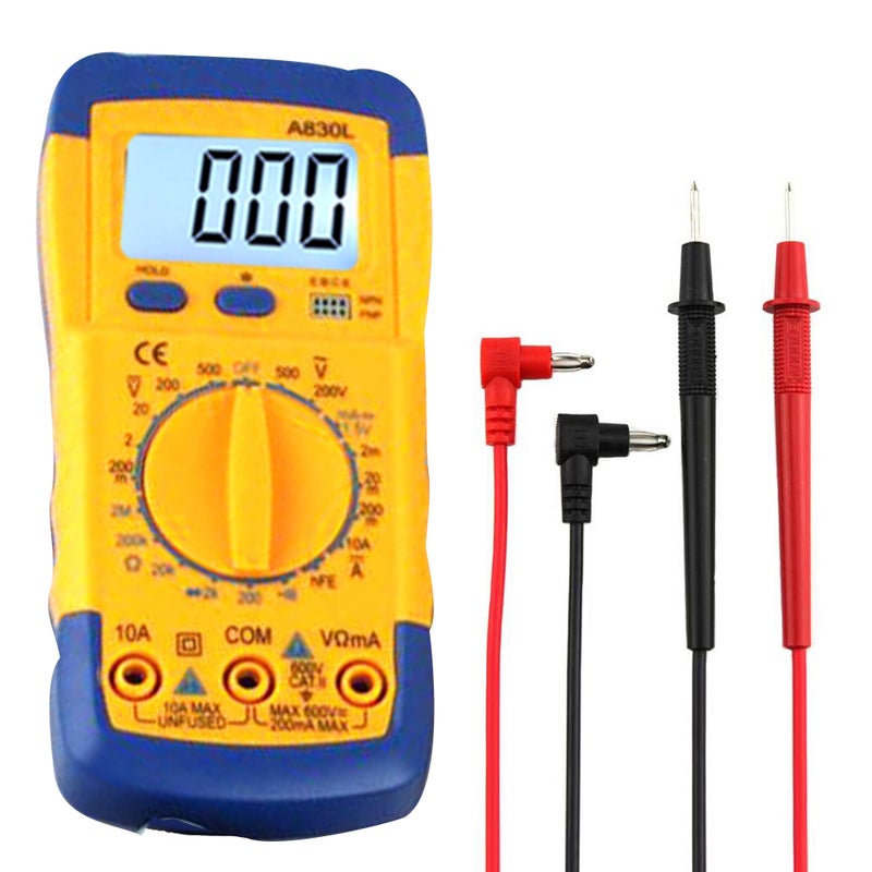 ANENG A830L Portable Digital Multitester Backlight Ammeter Voltmeter Handheld LCD Digital Multimeter Current Tester - Image 1