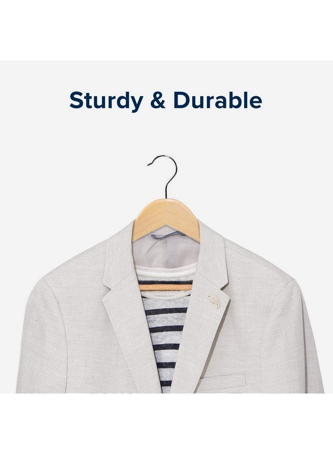 ANH MART 6 - Pack Beige Lotus Wardrobe Wooden Hangers for Clothes - Solid Wood Clothes Hangers for Shirts, Dresses, Coats, Jackets with Smooth Finish, 360° Swivel Hook, Non-Slip Bar & Notches. - Image 5