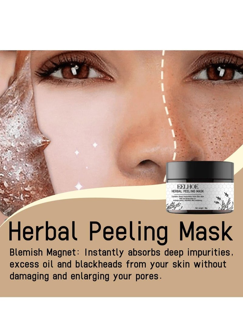 إيلهو قناع التقشير بالأعشاب, قناع الطين المنظف للرؤوس السوداء, قناع تنقيب المسام للبشرة الناعمة, شد البشرة يستهدف المسام الكبيرة, ينظف الأوساخ, يسحب بلطف, للبشرة الدهنية ومعظم أنواع البشرة 80 جرام - Image 2