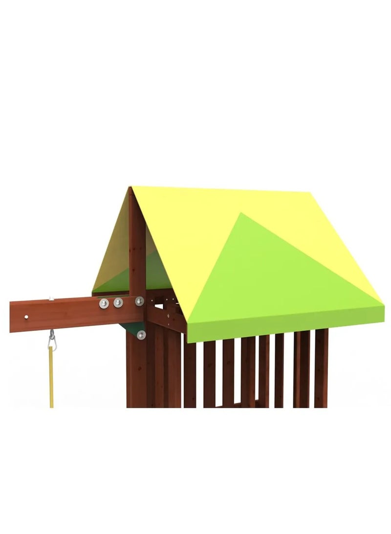 kiddoro مجموعة swings كيدورو مايتي جانجل - مجموعة ألعاب خارجية مع swings، منزلق، جدار تسلق وبيت لعب للأطفال - Image 4