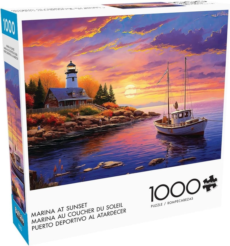 Buffalo Games Imagine It Marina at Sunset 1000 Piece Jigsaw Puzzle for Adults Challenging Puzzle Perfect for Game Nights Finished Size is 2675 x 1975 - Image 3
