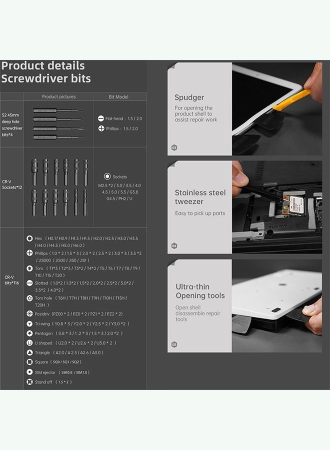Y&D DMG 145-in-1 Precision Screwdriver Set Magnetic Repair Tool kit  - Image 4
