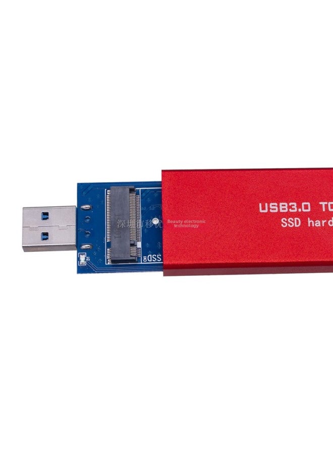 M.2 2280 2242 In-line Hard Disk Box NGFF To Usb3.0 Solid State Ssd External Box Sata Protocol-Color:Adapter Card Only, No Shell