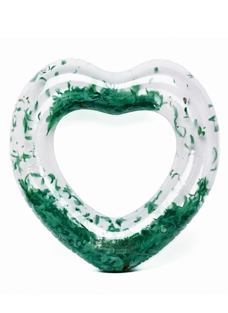 Generic Transparent feathers Heart Shaped Swim Ring  - Image 1