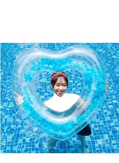 Generic Transparent feathers Heart Shaped Swim Ring  - Image 4