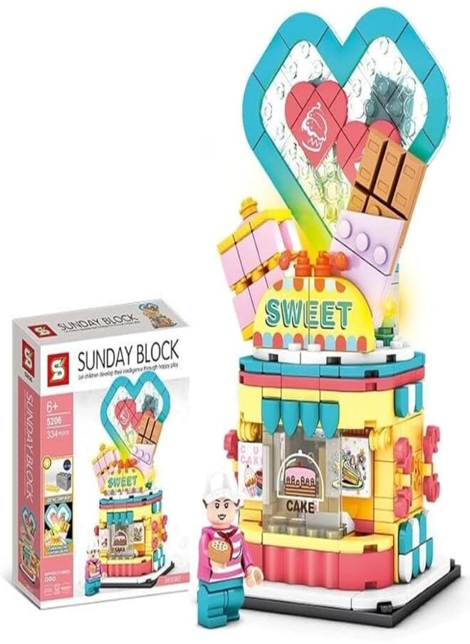 small cubes for the construction and installation of a cake shop - 334 pieces containing luminous pieces 
