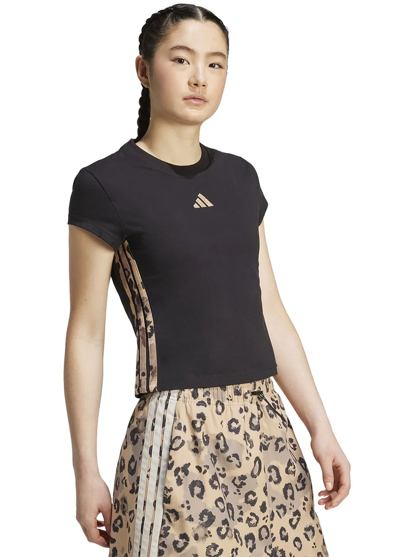 Adidas Animal Print 3-Stripes T-Shirt