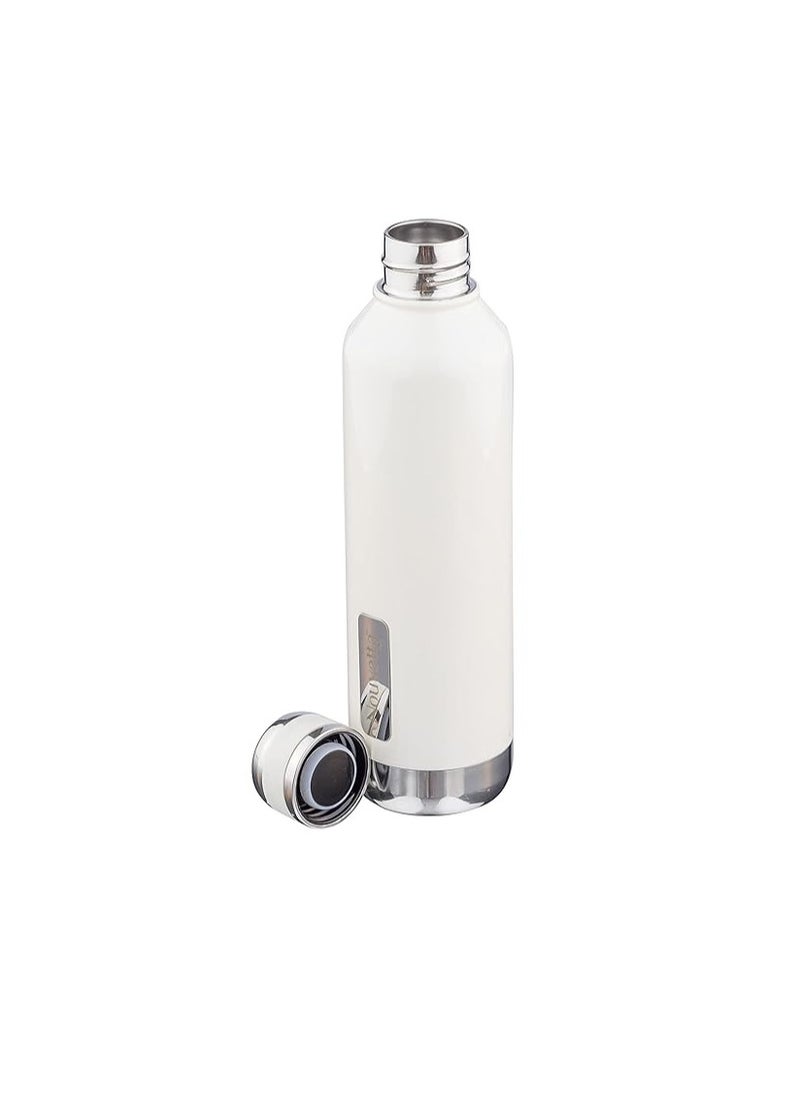 Atlasware Nouvetta Elite Double Wall Stainless Steel Flask Bottle | Day Long Hot and Cold |Easy to Carry | Leak Proof | Tea | Coffee | Home| Office| Gym | Hiking | Trekking | Travel Bottle | 750 ml- White  - Image 2