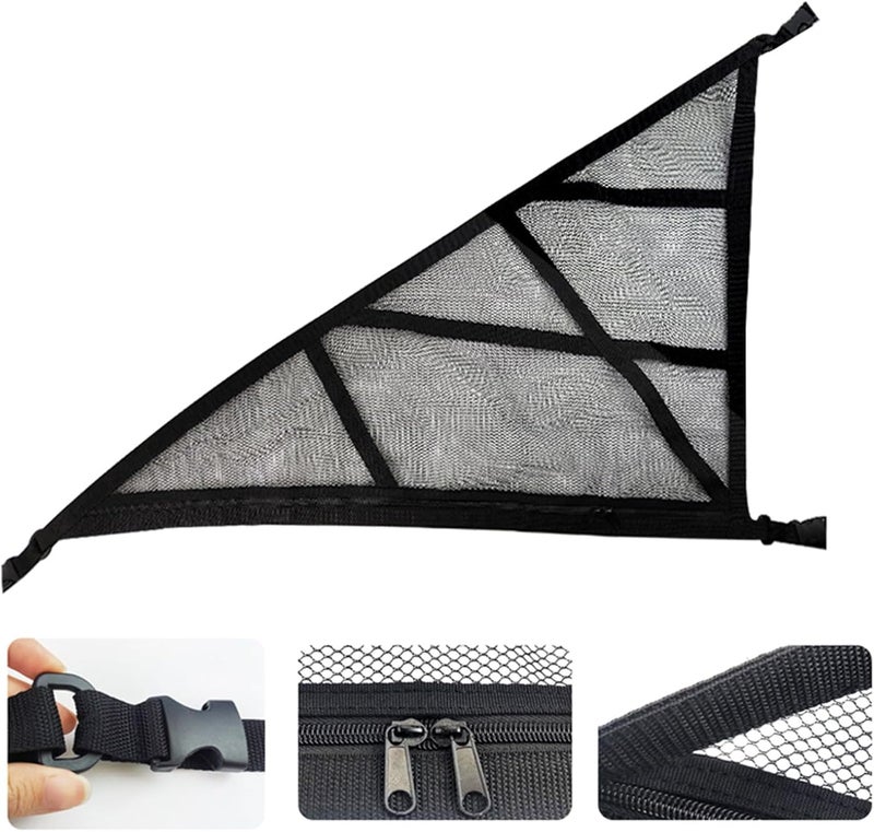Car Ceiling Cargo Net Storage Mesh Organizer, Double Layer Roof Mesh Camping for, SUV for Garage Ceiling Storage - Image 3