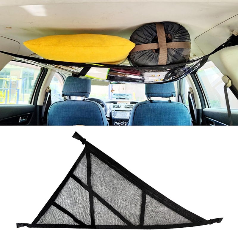 Car Ceiling Cargo Net Storage Mesh Organizer, Double Layer Roof Mesh Camping for, SUV for Garage Ceiling Storage - Image 2