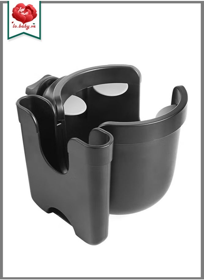 LO.BABY.VE - Stroller Cup Holder with Phone Holder, Bike Cup Holder, Universal Cup Holder for Uppababy Nuna Doona Strollers, 2-in-1 Cup Phone Holder for Stroller, Bike, Wheelchair, Walker, Scooter - Image 1