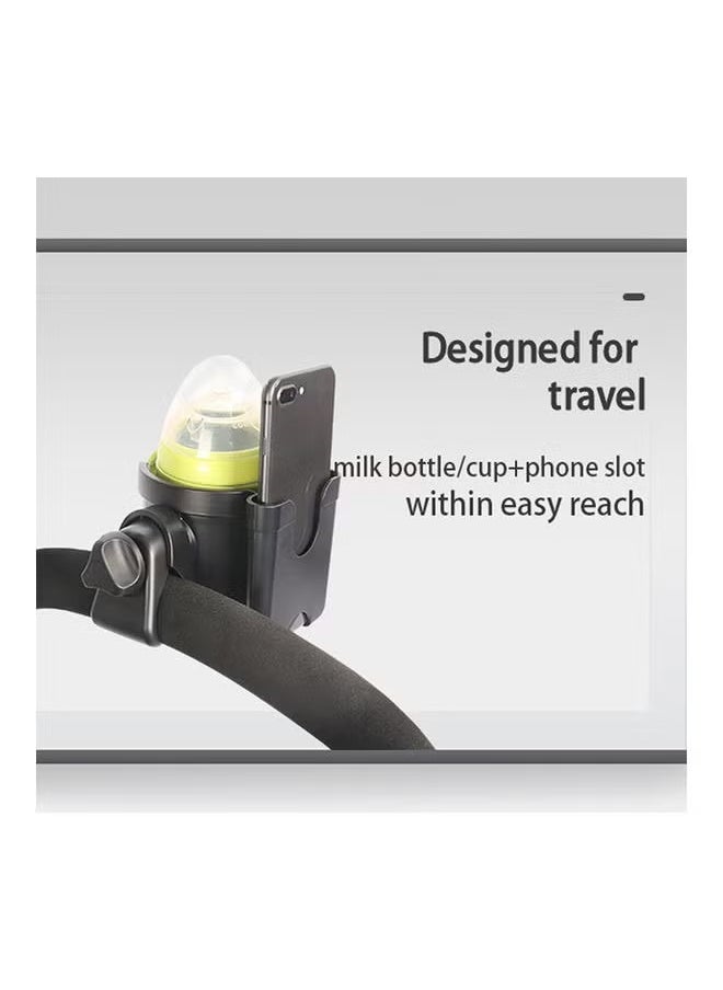 LO.BABY.VE - Stroller Cup Holder with Phone Holder, Bike Cup Holder, Universal Cup Holder for Uppababy Nuna Doona Strollers, 2-in-1 Cup Phone Holder for Stroller, Bike, Wheelchair, Walker, Scooter - Image 1