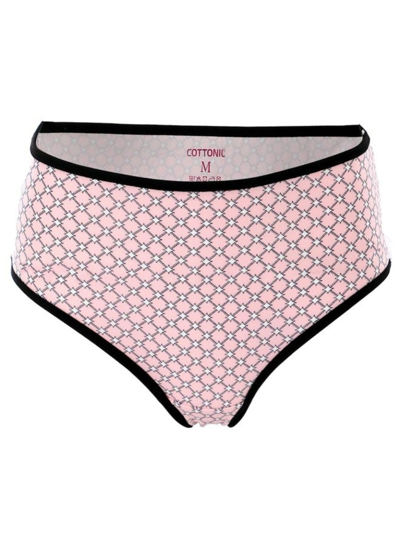 Pack of 3 Printed Cotton Midi Panties Underwear for Women
