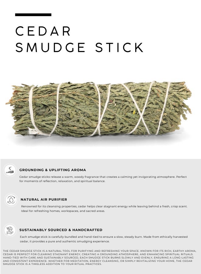 AWAFI MILL Cedar Smudge Stick | Hand-Tied Evergreen Bundle - Pack of 3 Stick - Image 2