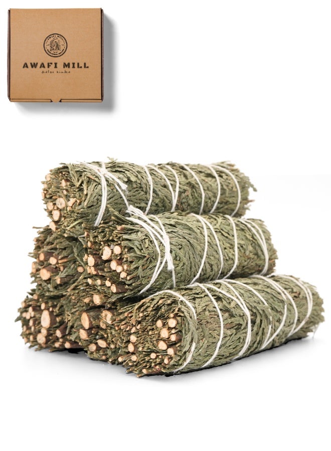 AWAFI MILL Cedar Smudge Stick | Hand-Tied Evergreen Bundle - Pack of 3 Stick - Image 1