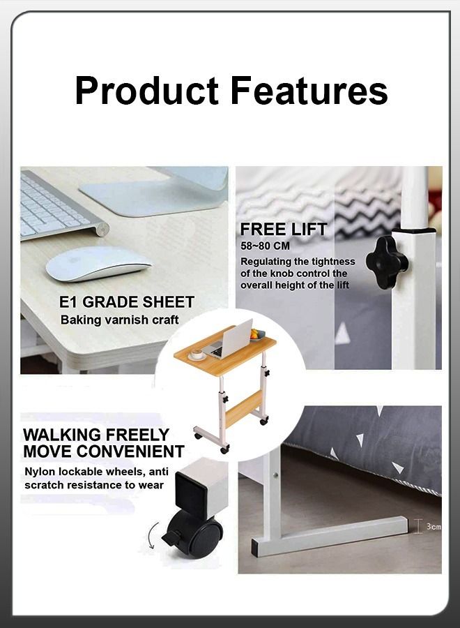 DBLEW Adjustable Desktop Computer Mobile Laptop Desk Home And Office Desks For Work and Study Moveable Portable Coffee Bedside Table - Image 3