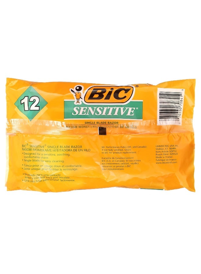 Bic بيك، حساسة، شفرات حلاقة أحادية الاستخدام، 12 شفرة - Image 2