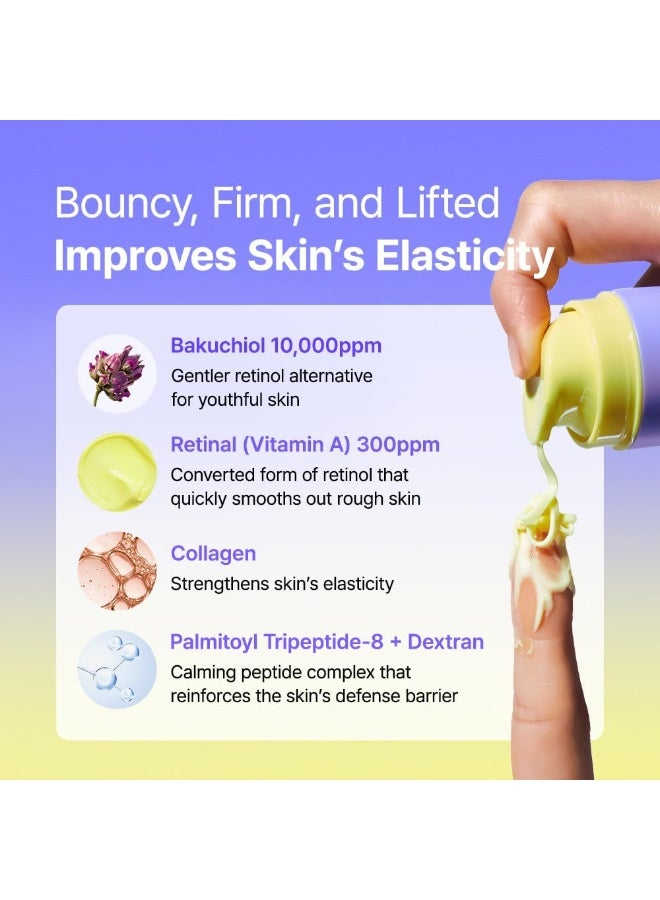 By Wishtrend Vitamin A-mazing Bakuchiol Night Cream, Retinal moisturizer to start well-aging, Retinol, Night treatment for fine line, saggy, dry skin for sensitive skin, 1.05 oz, 30g - Image 3