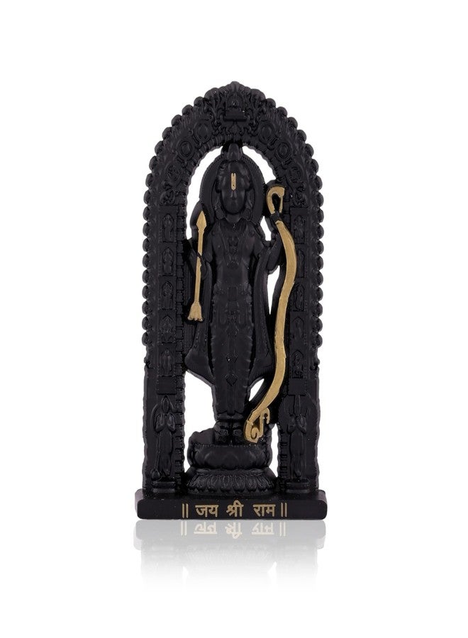 Craftam Metal Small Ram Lalla Idol Murti Ayodhya for Car Dashboard Home Decor,Home Temple Mandir Pooja, Gift, Car Dashboard (Black Height - 2.7 Inch) - Image 2