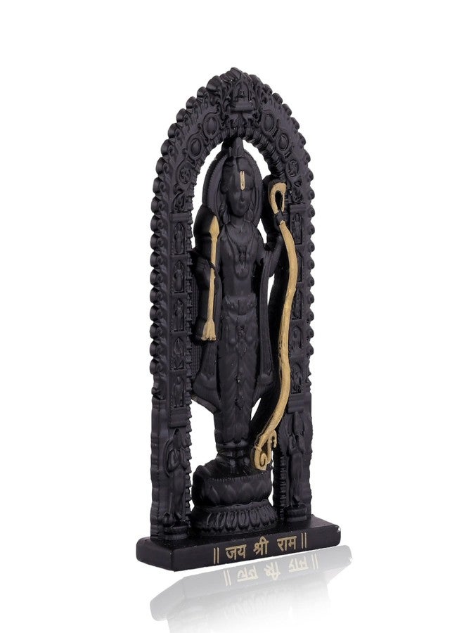 Craftam Metal Small Ram Lalla Idol Murti Ayodhya for Car Dashboard Home Decor,Home Temple Mandir Pooja, Gift, Car Dashboard (Black Height - 2.7 Inch) - Image 4