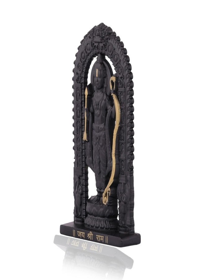 Craftam Metal Small Ram Lalla Idol Murti Ayodhya for Car Dashboard Home Decor,Home Temple Mandir Pooja, Gift, Car Dashboard (Black Height - 2.7 Inch) - Image 3