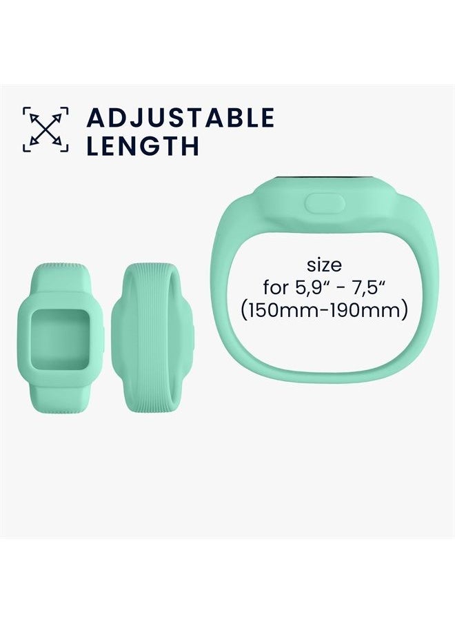 kwmobile Watch Strap Set Compatible with Garmin Vivofit jr. 3-2x TPU Silicone Fitness Tracker Sports Band - Size Small (S)  - Image 5