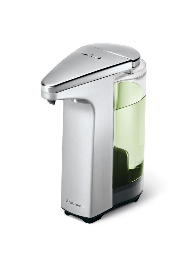 simplehuman بسيط إنسان 8 أونصة. موزع سائل الصابون بدون لمس مع عينة صابون، نيكل مصقول - Image 1