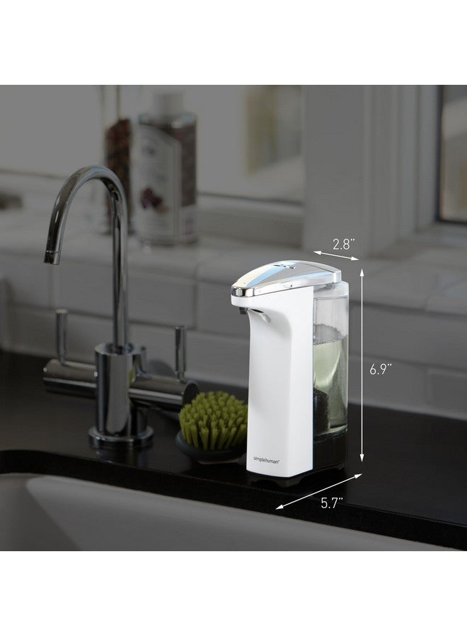 simplehuman بسيط إنسان 8 أونصة. موزع سائل الصابون بدون لمس مع عينة صابون، نيكل مصقول - Image 3