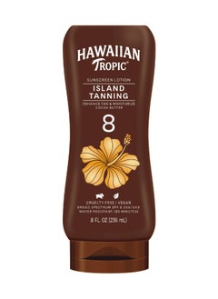 Hawaiian Tropic Island Tanning Lotion With Cocoa Butter Spf8 White 236Ml(8Oz)  - Image 1