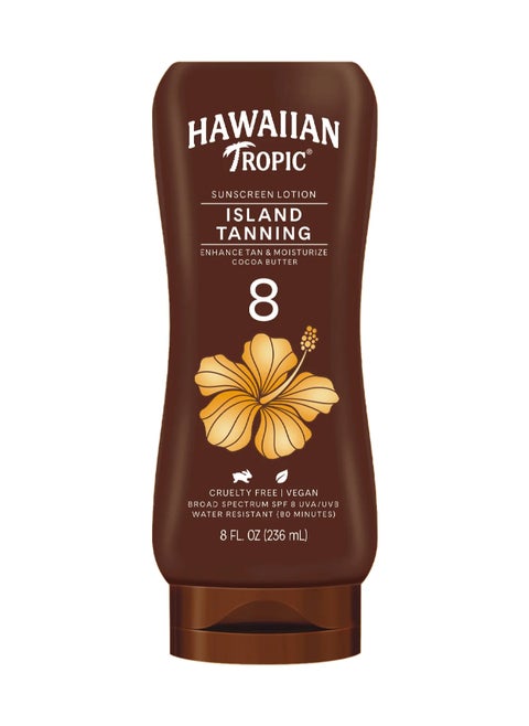 Island Tanning Lotion With Cocoa Butter Spf8 White 236Ml(8Oz)