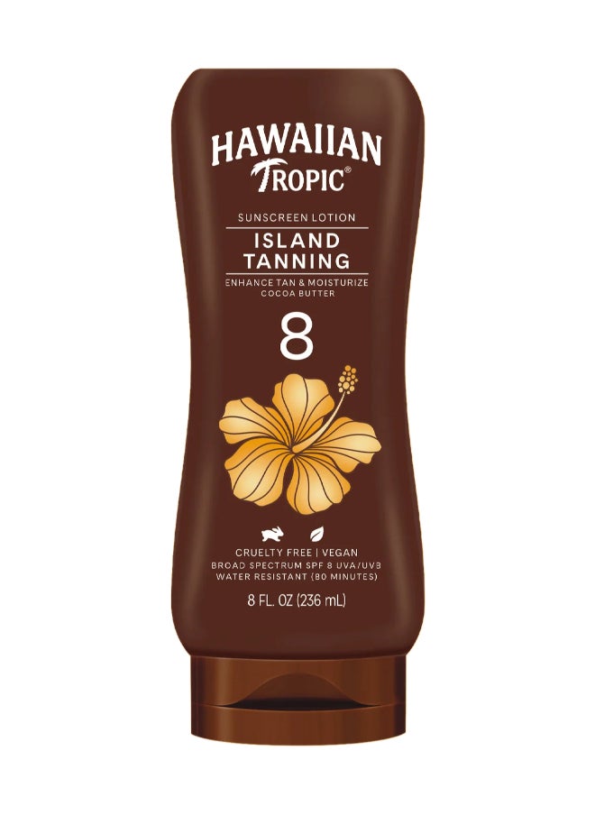 Island Tanning Lotion With Cocoa Butter Spf8 White 236Ml(8Oz)