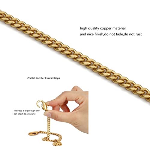 Yichain Mini Nice Purse Chain Strap Replacement Handbag Crossbody Shoulder Purse Strap Accessories Charms (Antique Gold,26 Inch) - Image 3