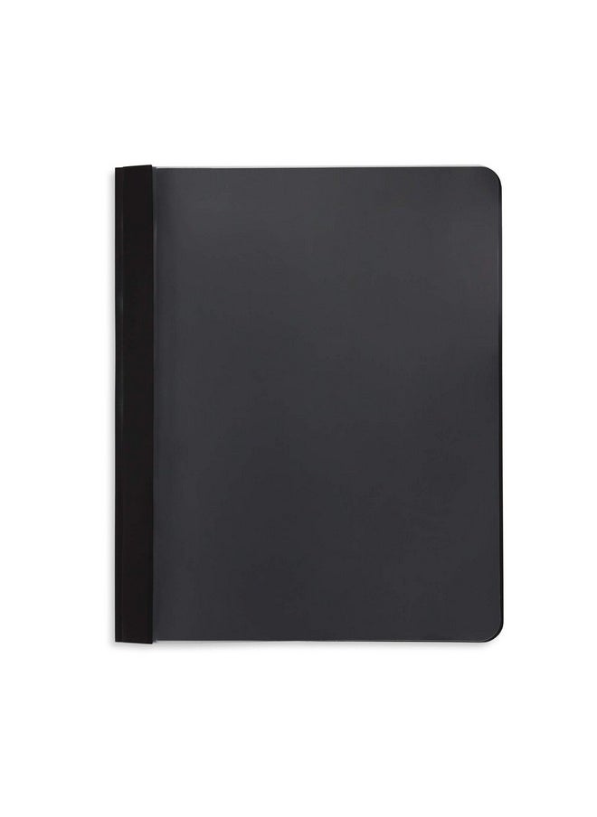 Blue Summit Supplies Blue Summit Supplies 25 Black Plastic Report Covers with Prongs, Black 3 Prong Clear Front Report Cover for Presentation, Document, and School Use, 0.42mm PP Plastic, Bulk 25 Pack  - Image 4