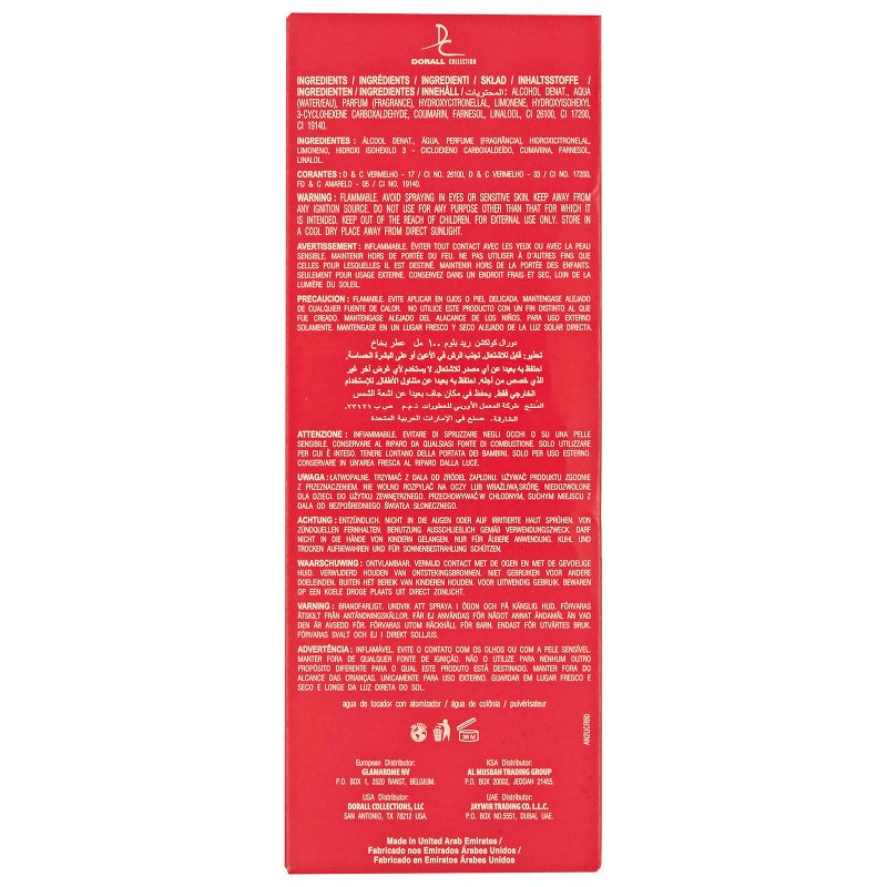 DORALL COLLECTION RED BLOOM BY DORALL COLLECTION FOR WOMEN 3.3 OZ / 100 ML EAU DE PARFUM SPRAY - Image 3
