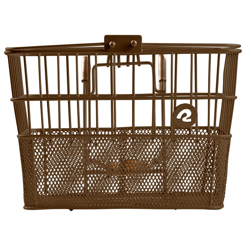 Retrospec Apollo Detachable Front Bike Basket Steel Half-Mesh with Integrated Detachable Hooks and Built-in Handle, Easy Assembly and Portability for Bicycles - Image 3