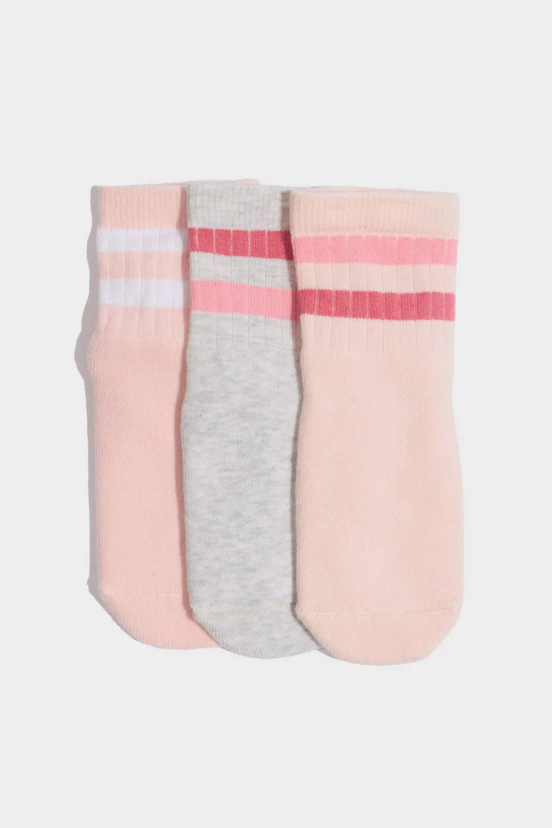 ديفاكتو Baby Girl 3 piece Terry Socks