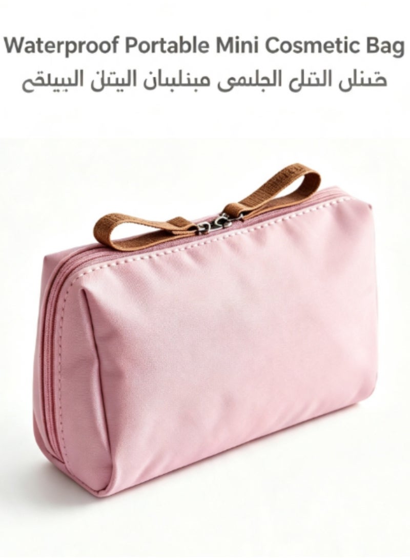 jaexest حقيبة مكياج صغيرة للحقيبة – حقيبة مستحضرات تجميل مصغرة للنساء والفتيات | منظم مكياج سفر محمول – حقيبة بسحاب خفيفة الوزن لأحمر الشفاه والبودرة والفرش والأساسيات اليومية - Image 1