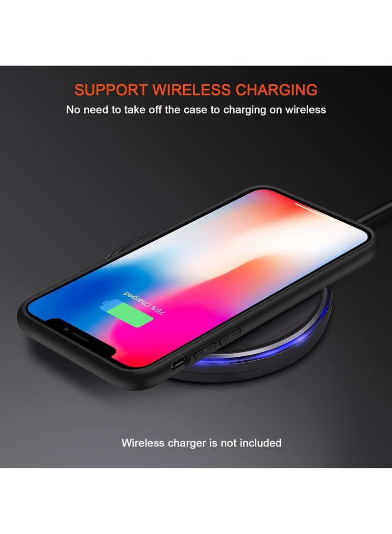 Case Compatible With iPhone X/Xs 5.8 Inch Clear Case Shockproof Hard PC + Soft Silicone Not Yellowing Transparent Protective Slim Case Phone (Black)