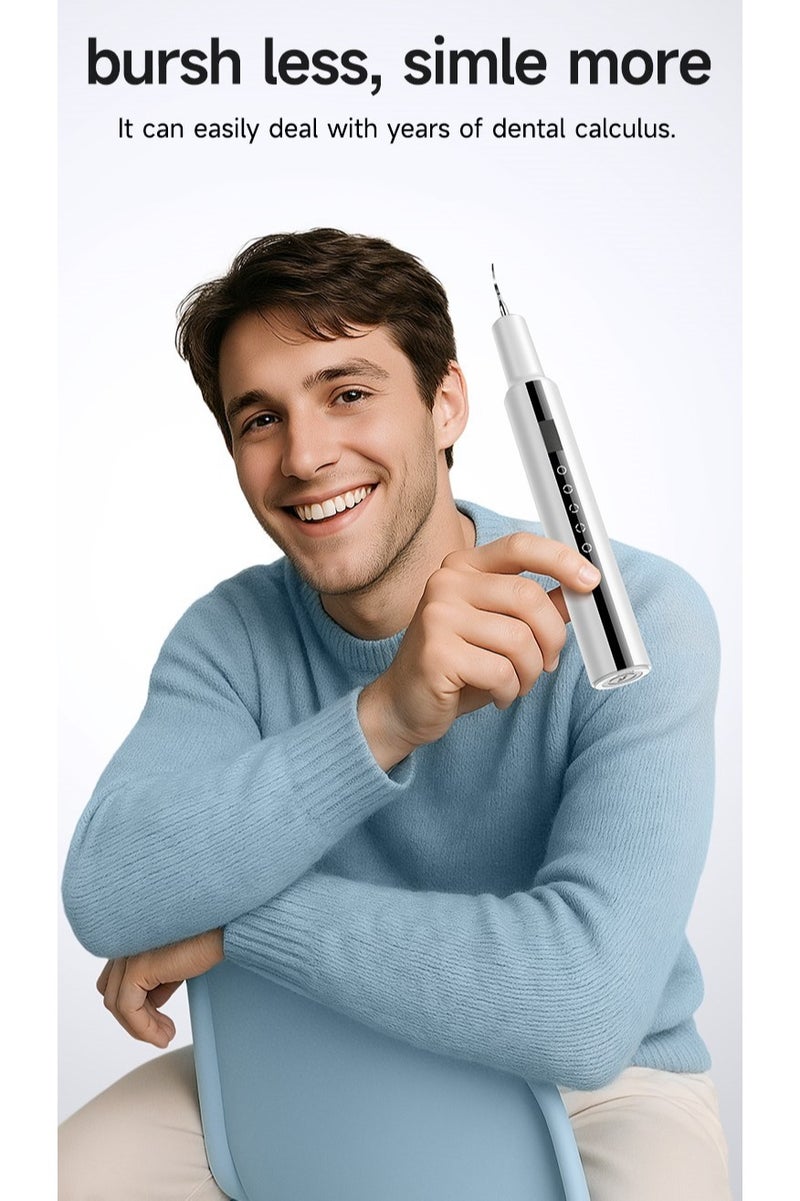 YANCI Ultrasonic Dental Scaler For Teeth Tartar Stain Tooth Calculus Remover Electric Sonic Teeth Plaque Cleaner Dental Stone Removal, Replaceable Clean Heads- Safe - Image 2
