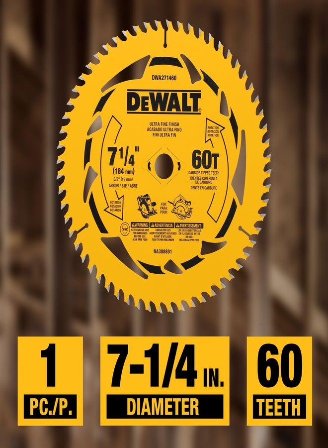 DEWALT 7-1/4 in. 60T Circular Saw Blade (DWA271460) - Image 3