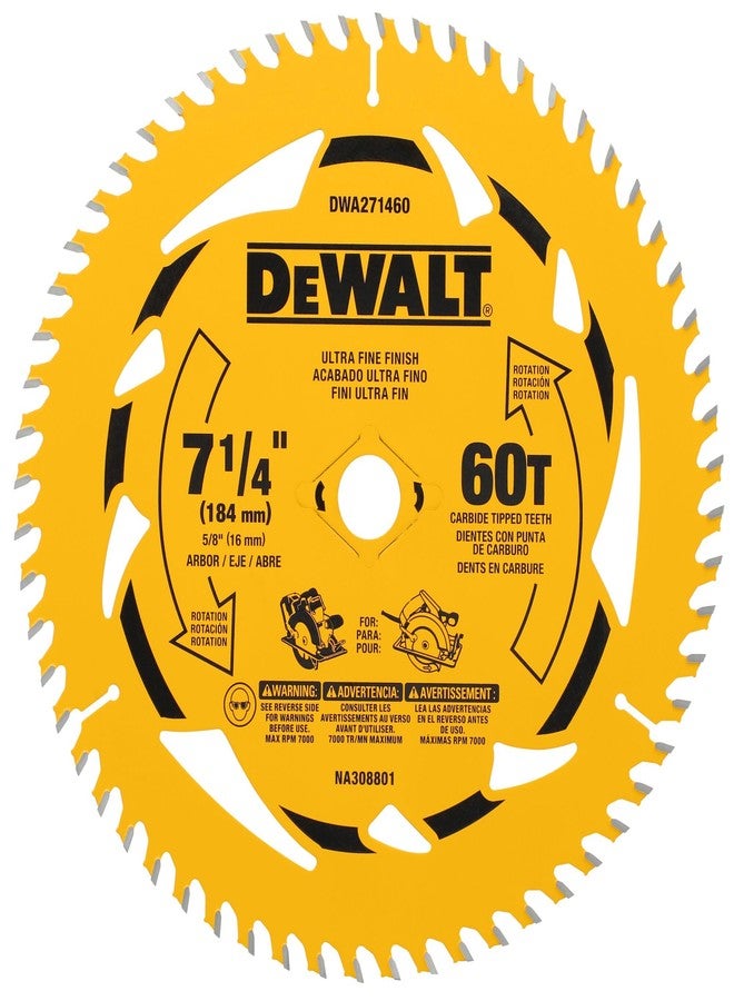 DEWALT 7-1/4 in. 60T Circular Saw Blade (DWA271460) - Image 1