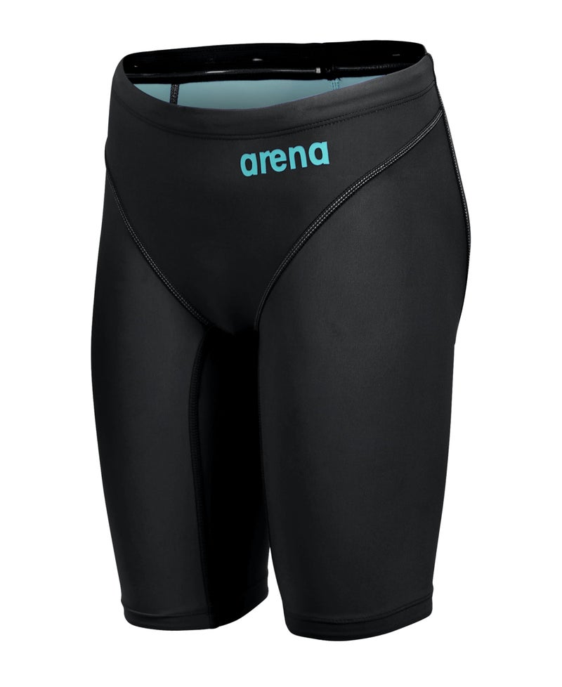 ARENA Powerskin Impulso Boys' Racing Jammer Competition Swimsuit One Piece Athletic Swim Team Championship Tech Suit, Black Teal, Size 26 - Image 5