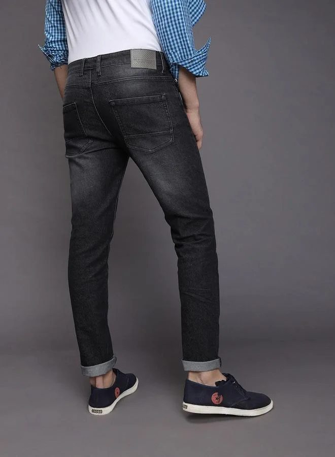 The Indian Garage Co Grey The Indian Garage Co Men Dark Wash Slim Fit Jeans for Men | Best Price UAE
