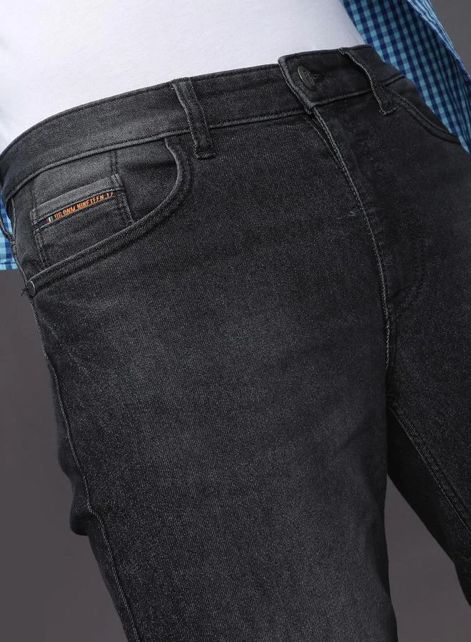 The Indian Garage Co Grey The Indian Garage Co Men Dark Wash Slim Fit Jeans for Men | Best Price UAE