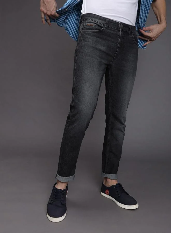 The Indian Garage Co The Indian Garage Co Men Dark Wash Slim Fit Jeans
